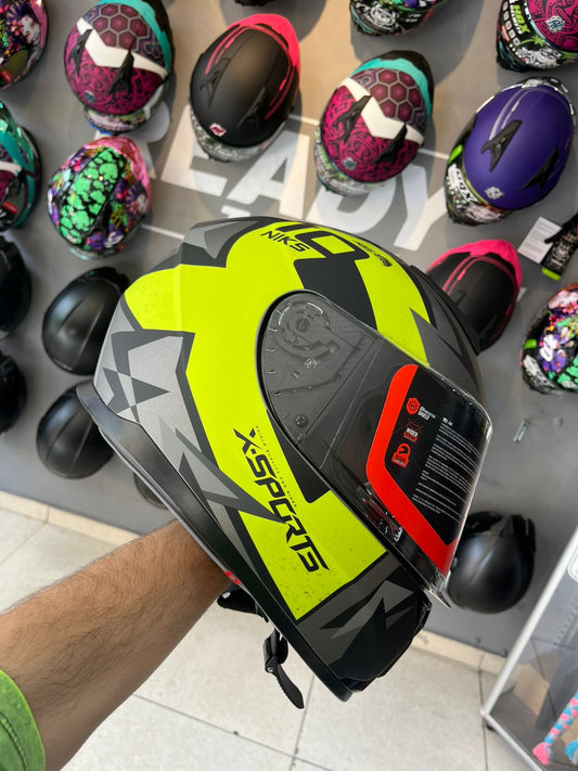Gray helmet for bikers