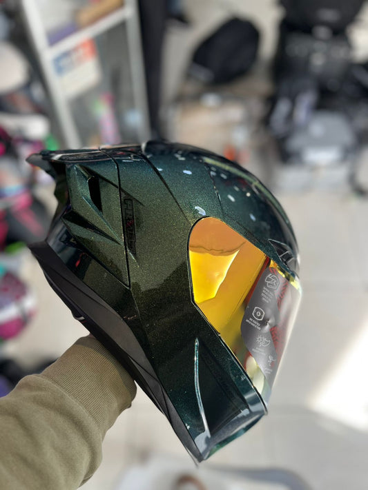 Gray helmet for bikers