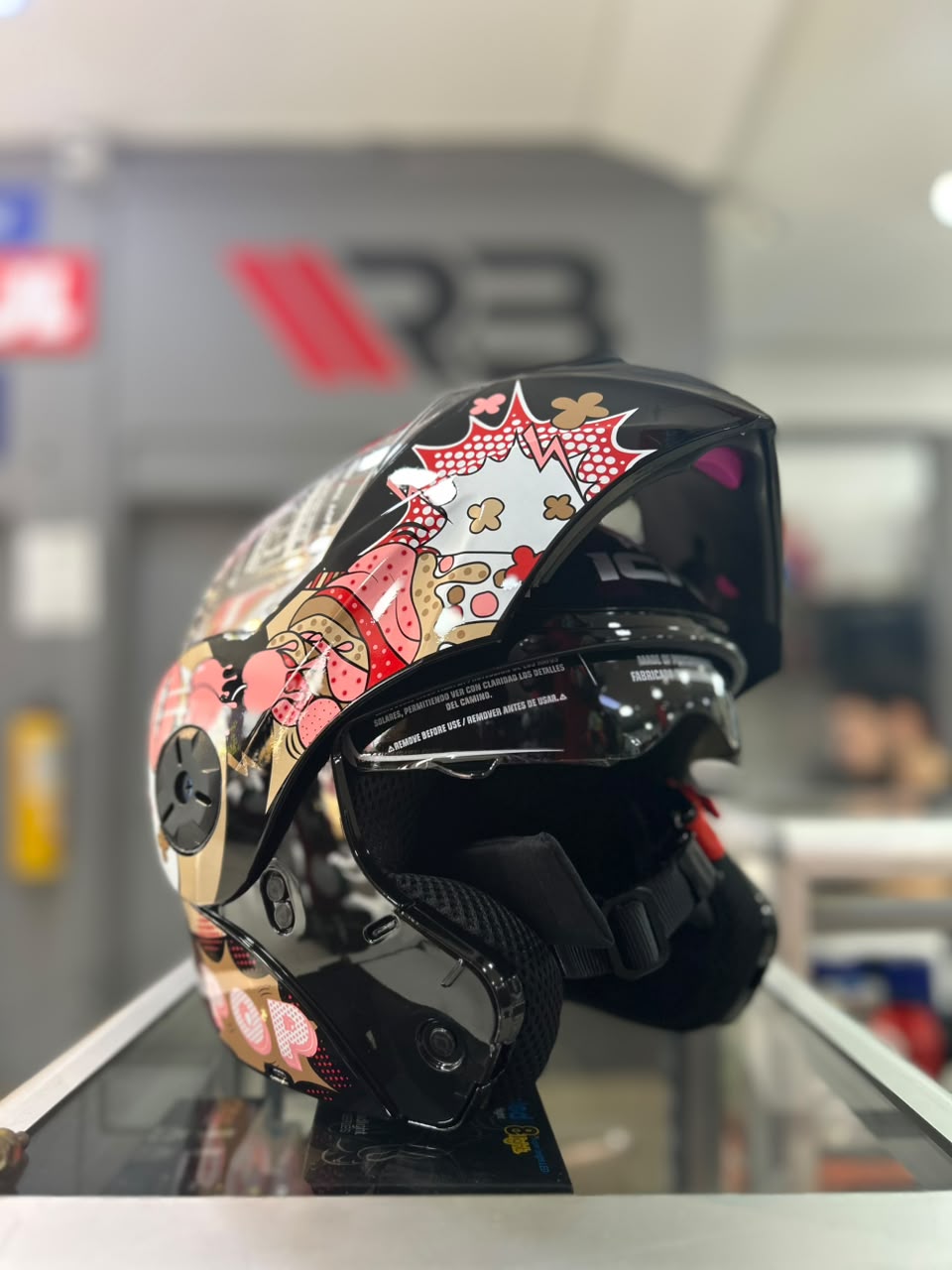 Gray helmet for bikers