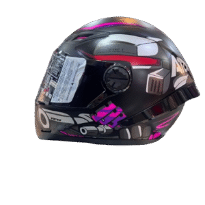 CASCO TEO 901 NEGRO- ROSA
